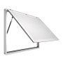 VEVOR Ventana de Servicio 122 x 91,5 cm para Camión de Comida, con Marco de Aleación de Aluminio, Apertura hasta 85°, Resistente a la Lluvia y al Sol, con Puerta Abatible y Gancho de Arrastre, Blanco
