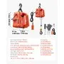 VEVOR Cabrestante Eléctrico 3 en 1, Carga 700 kg, 1500 W, Altura de Elevación 7,6 m, Velocidad de 5 m/min con Control Manual, Remoto con Cable e Inalámbrico para Fábricas, Almacenes y Talleres