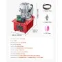 VEVOR Bomba Hidráulica Eléctrica 750 W 10.000 PSI de Simple Efecto, Bomba Electrohidráulica con Electroválvula y Pedal, Manguera de 2,5 m, Tanque de Aceite de 8 L, para Trabajo Doblado, Prensado