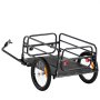 VEVOR bicycle trailer, 72 kg load capacity, robust bicycle cart, compact storage and quick-release universal coupling, 40.6 cm wheels, fits 55.9–71.1 cm bicycle wheels