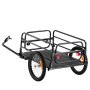 VEVOR bicycle trailer, 72 kg load capacity, robust bicycle cart, compact storage and quick-release universal coupling, 40.6 cm wheels, fits 55.9–71.1 cm bicycle wheels