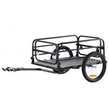 VEVOR Remolque de Carga para Bicicletas Capacidad de Carga de 72 kg Carrito Resistente para Bicicletas Ruedas de 40 cm, Reflectores de Seguridad, Compatible con Ruedas de Bicicleta de 56 a 71 cm