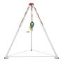 VEVOR Kit de Trípode de Rescate para Espacios Confinados, con Cabrestante 544 kg, Patas Ajustables de 1,25 m, Cable de 19,8 m, Protección Anticaídas de 10 m, Altura de Trabajo de 1,34 a 2,15 m