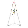 VEVOR Kit de Trípode de Rescate para Espacios Confinados, con Cabrestante 544 kg, Patas Ajustables de 1,25 m, Cable de 19,8 m, Protección Anticaídas de 10 m, Altura de Trabajo de 1,34 a 2,15 m