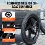 VEVOR Remolque para Bicicleta Capacidad de Carga de 40 kg Carro para Bicicleta Almacenamiento Compacto Plegable con Enganche Universal Ruedas de 406 mm para Bicicleta con Ruedas de 640 mm a 711 mm