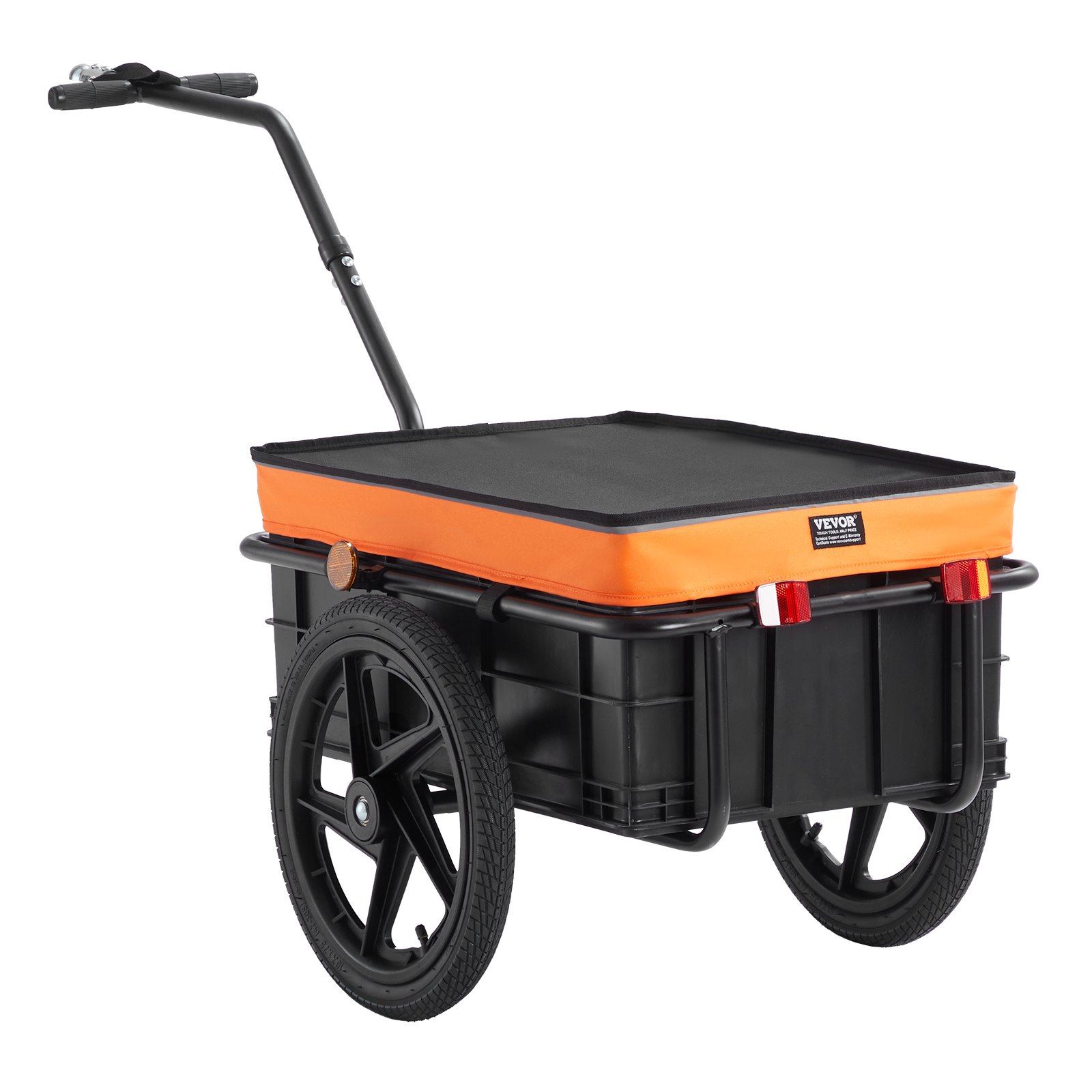 VEVOR Remolque para Bicicleta Capacidad de Carga de 40 kg Carro para Bicicleta Almacenamiento Compacto Plegable con Enganche Universal Ruedas de 406 mm para Bicicleta con Ruedas de 640 mm a 711 mm