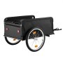 VEVOR Remolque para Bicicleta Plegable 59 kg con Ruedas Dobles de 50,8 cm, con Cuadro de Acero Aleado, Base Reforzada, Funda Oxford 600D y Reflectores para Camping, Compras y Transporte de Cargas