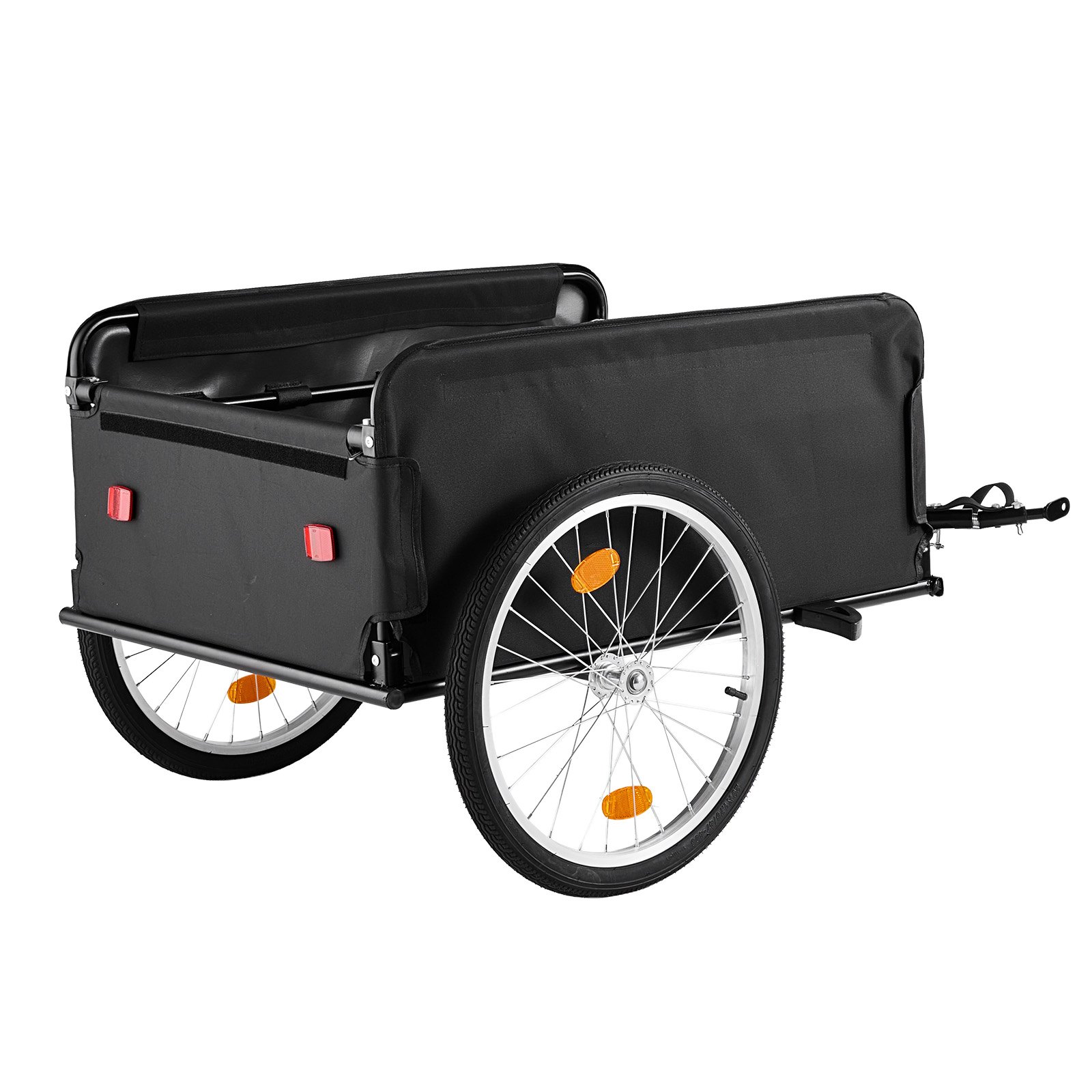 VEVOR Remolque para Bicicleta Plegable 59 kg con Ruedas Dobles de 50,8 cm, con Cuadro de Acero Aleado, Base Reforzada, Funda Oxford 600D y Reflectores para Camping, Compras y Transporte de Cargas