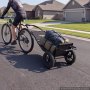 VEVOR Remolque para Bicicleta Plegable 3 en 1, Carga 27 kg con Carrito de Bicicleta para Camping y Compras, con Ruedas de 30,5 cm, Tela Oxford 600D, Bujes de Plástico y Montaje en la Tija del Sillín