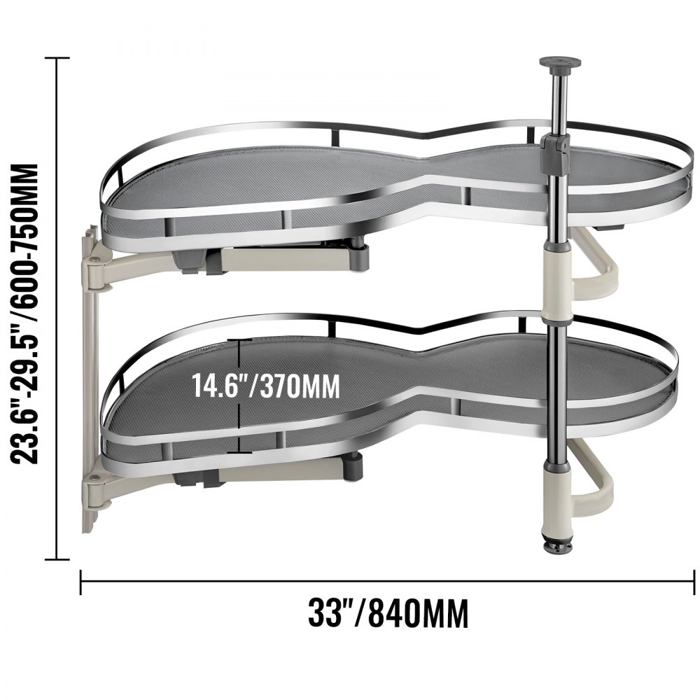 VEVOR Gabinete de esquina ciega extraíble para 34 en 2 niveles