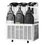 VEVOR Máquina para Hacer Granizados con 3 Tanques de 15 L de Acero Inoxidable para 180 Tazas de Margaritas, Batidos y Granizados, Ideal para Fiestas en Casa, Restaurantes, Cafeterías, Bares