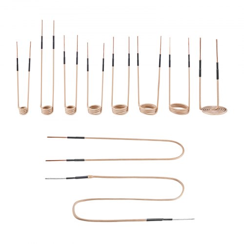 VEVOR Bobina de Calentamiento por Inducción Magnética de 10 Piezas, con Flexibilidad y Larga Vida Útil, para Quitar Tornillos y Tuercas Oxidadas, 8 Bobinas y 1 en Forma de U y 1 de Forma Libre