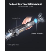 VEVOR Calentador de Inducción para Extracción de Tornillos, 1100 W, Calentador para Extracción de Tornillos Oxidados, Herramientas de Reparación de Taller con 3 Bobinas, 385 x 72 x 74 mm, Negro