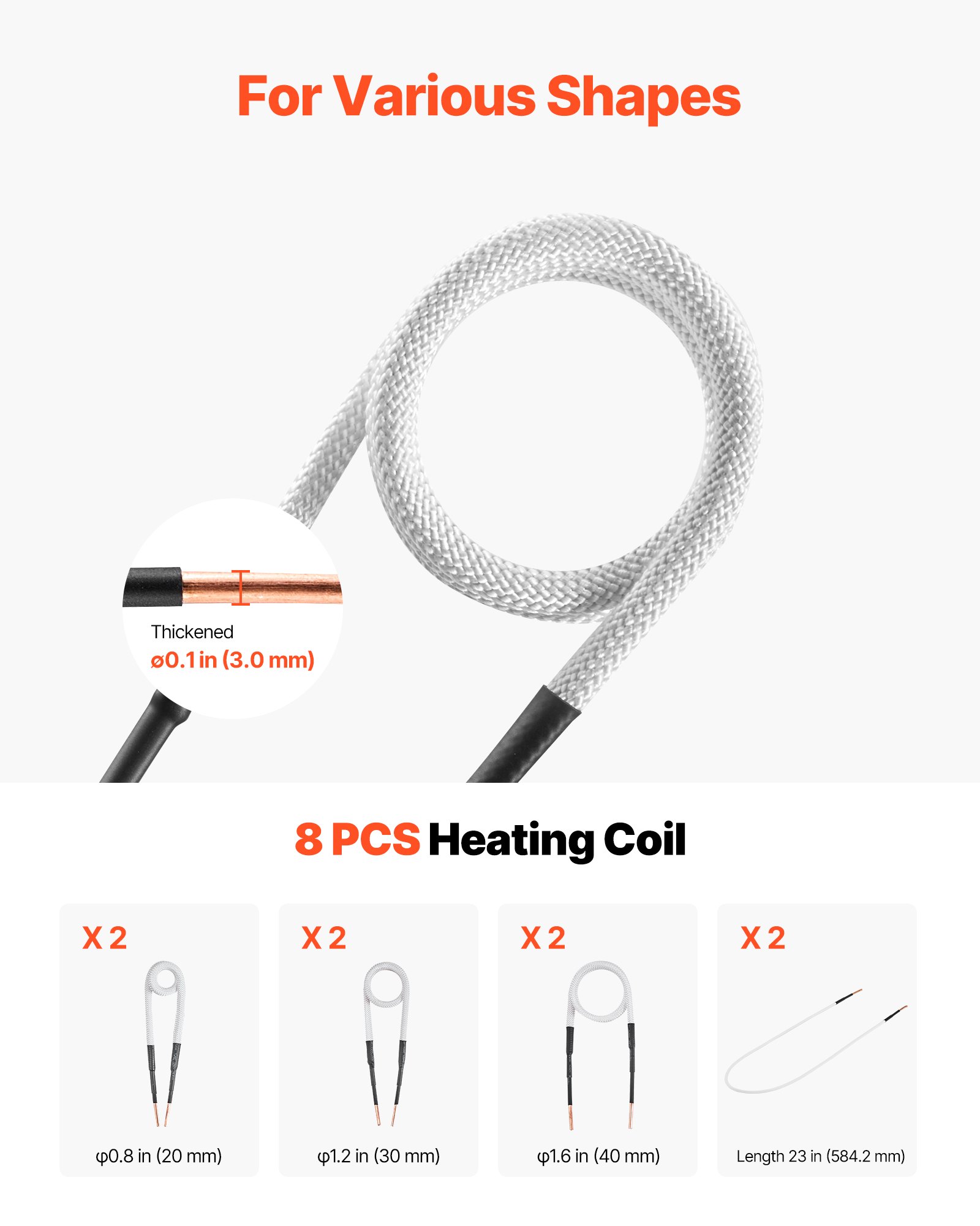 VEVOR Induction Heater Bolt Removal, 1500W 230V Magnetic Induction Heater Kit, Handheld Nut Buster Tool, Mini Heating Machine for Rusty Screw Removing, Car Garage Repairing Tools with 8 Coil and Box