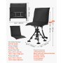 VEVOR Hunting Chair, 360° Silent Swivel, Foldable Portable Blind Chair, Heavy-Duty Steel Frame Ground Stool Seat, with Seat Cover, Anti-Sink Swivel Feet, Height Adjustable, 158 Kg Capacity for Fishing