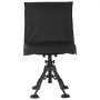 VEVOR Hunting Chair, 360° Silent Swivel, Foldable Portable Blind Chair, Heavy-Duty Steel Frame Ground Stool Seat, with Seat Cover, Anti-Sink Swivel Feet, Height Adjustable, 158 Kg Capacity for Fishing
