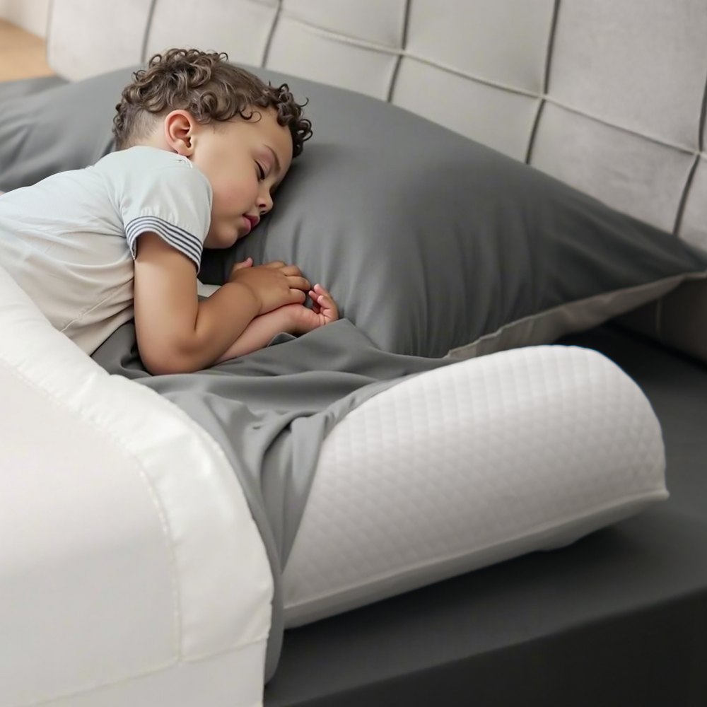 VEVOR Protector de Cama para Niños Pequeños, Barandilla de Cama Antideslizante con Solapa de Seguridad, con Funda Lavable a Máquina para Individuales, Matrimoniales, 1320 x 170 x 130 mm, 1 ud
