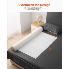 VEVOR Protector de Cama Niños Pequeños Espuma Antideslizante 1320 x 170 x 130 mm