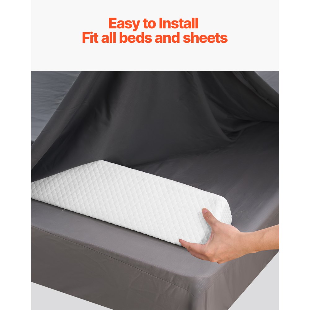 VEVOR Fall Protection 1420x152x110mm, Bed Guard Rail, Bed Rail Protector made of highly elastic foam for toddlers with machine-washable cover for single, full, queen and king size beds