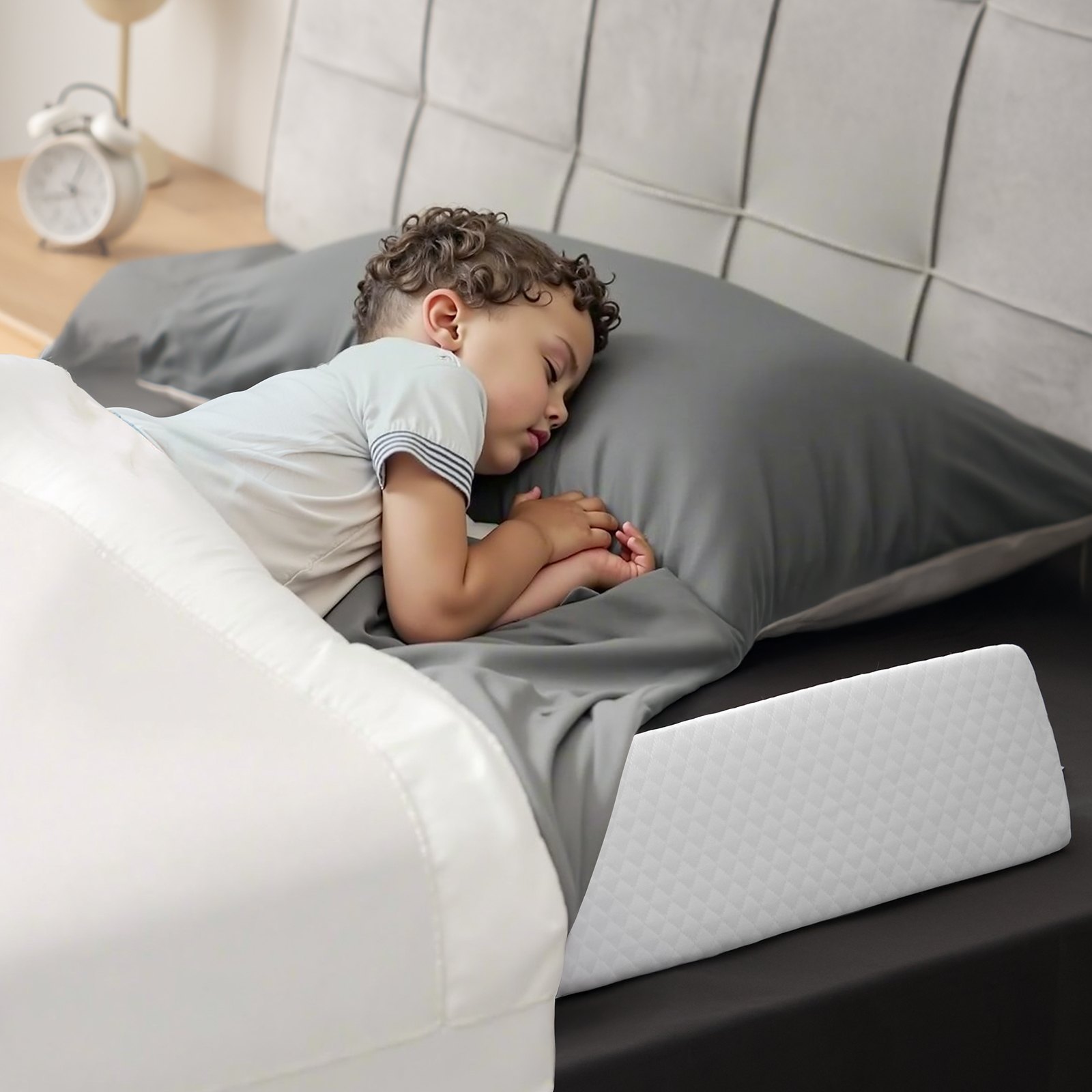 VEVOR Fall Protection 1420x152x110mm, Bed Guard Rail, Bed Rail Protector made of highly elastic foam for toddlers with machine-washable cover for single, full, queen and king size beds