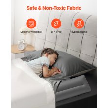 VEVOR Barandilla de Cama Inflable para Niños Pequeños 1323 x 690 x 160 mm TPU