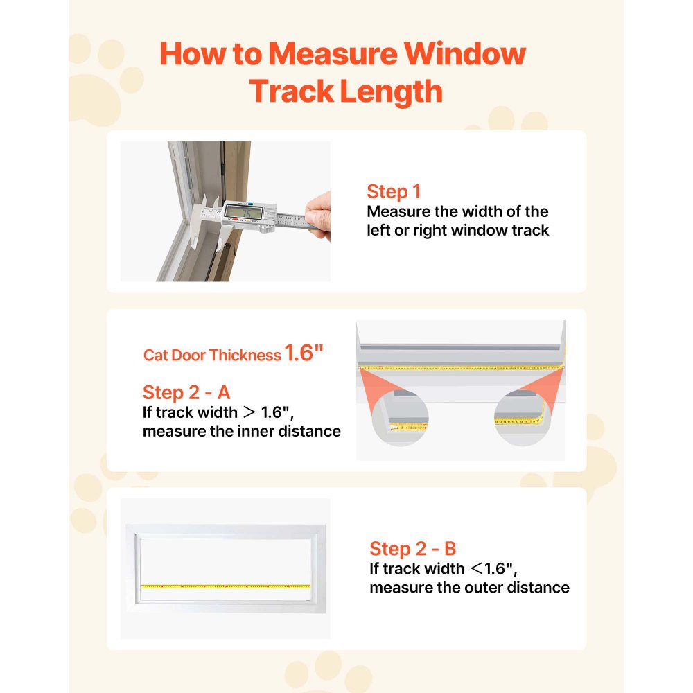 VEVOR Gatera para Gatitos para Ventana Ajustable de 78,7-91,4 cm Puerta para Gato 4 Modos de Cierre Marco de Aluminio y Cristal de Alta Transparencia Cierre Magnético para Mascotas Pequeñas, Negro