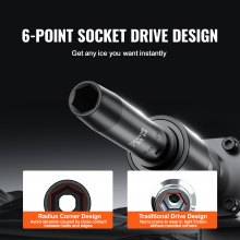 VEVOR Juego de Llaves de Vaso de 3/8" 90 Piezas SAE 1/4"-3/4" y Métricas 6-19 mm, 6 Puntas de Aleación de Acero Cr-Mo para Reparación de Automóviles con Barras de Extensión, Estuche de Almacenamiento