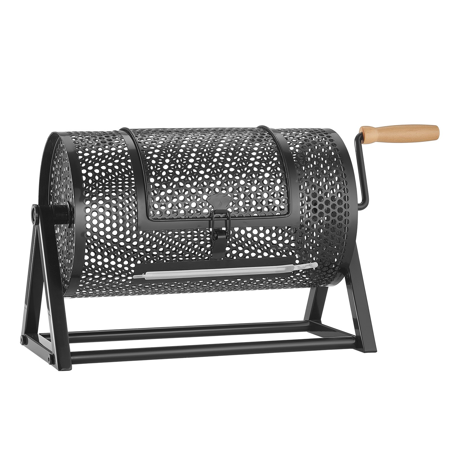 VEVOR Tambor de Rifa 295 x 167 mm, Tómbola de Lotería, 2500 Boletos o 100 Bolas, Rueda Giratoria para Sorteo con Asa y Base Estable, Diseño Sencillo, para Juego de Bingo Fiestas Eventos, Color Negro