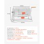 VEVOR Tambor de Rifa 295 x 167 mm, Tómbola de Lotería, Capacidad de 2500 Boletos o 100 Bolas, Canasta Giratoria para Lotería, Estructura Triangular, para Juego de Bingo Fiesta Eventos, Color Blanco