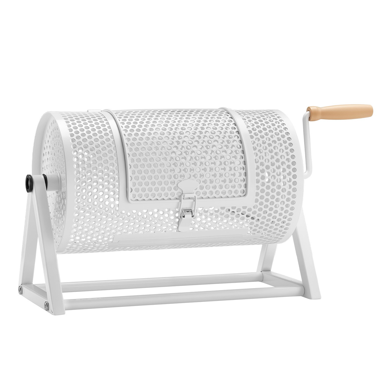 VEVOR Tambor de Rifa 295 x 167 mm, Tómbola de Lotería, Capacidad de 2500 Boletos o 100 Bolas, Canasta Giratoria para Lotería, Estructura Triangular, para Juego de Bingo Fiesta Eventos, Color Blanco