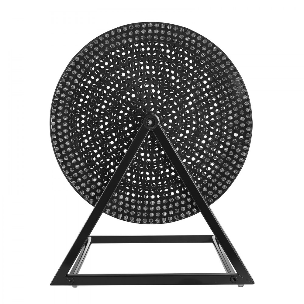 VEVOR Tambor de Rifa, 410 x 302 mm, Tómbola de Lotería, 5000 Boletos o 200 Bolas, Tambor Giratorio de Sorteo, Estructura Triangular, Base Reforzada, para Fiestas Eventos Juego de Bingo, Color Negro