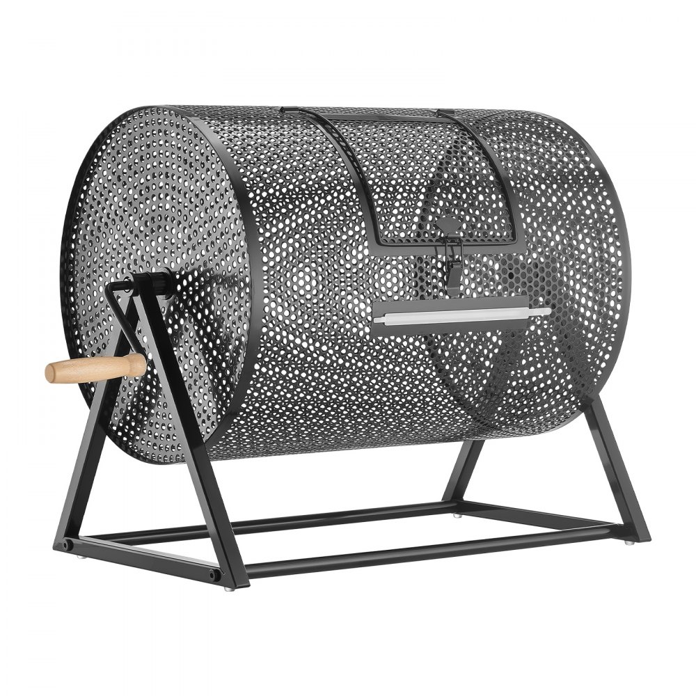 VEVOR Tambor de Rifa, 410 x 302 mm, Tómbola de Lotería, 5000 Boletos o 200 Bolas, Tambor Giratorio de Sorteo, Estructura Triangular, Base Reforzada, para Fiestas Eventos Juego de Bingo, Color Negro