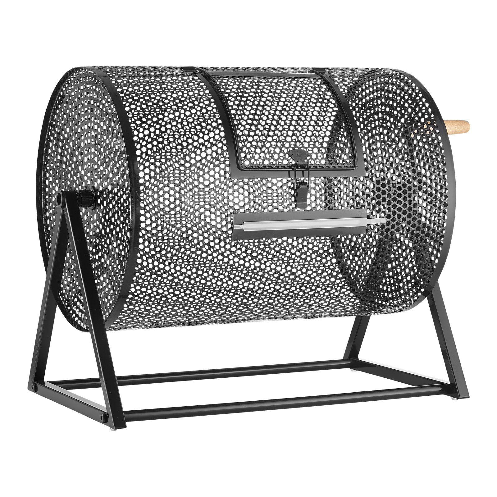 VEVOR Tambor de Rifa, 410 x 302 mm, Tómbola de Lotería, 5000 Boletos o 200 Bolas, Tambor Giratorio de Sorteo, Estructura Triangular, Base Reforzada, para Fiestas Eventos Juego de Bingo, Color Negro