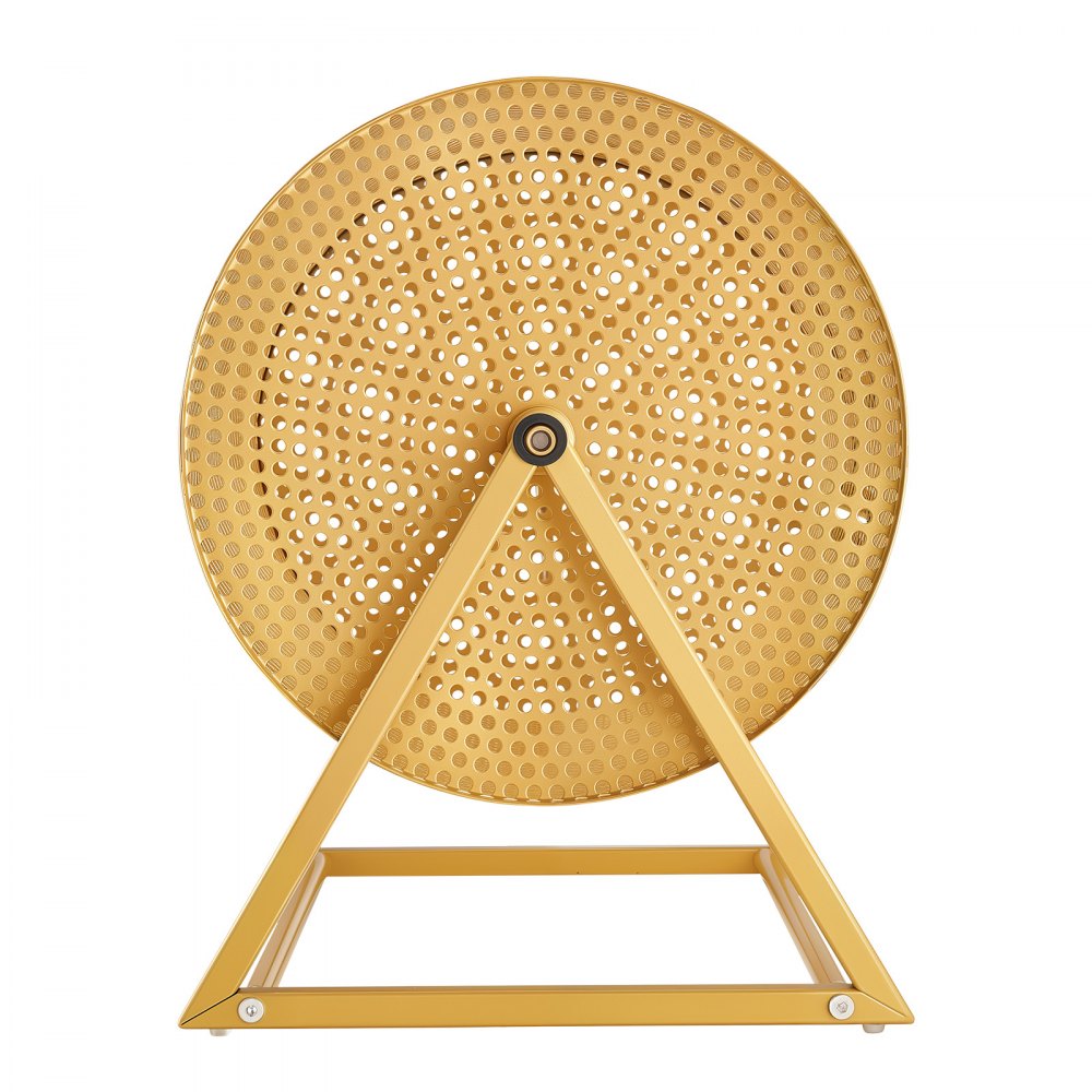 VEVOR Tambor de Rifa, 410 x 302 mm, Tómbola de Lotería, Capacidad de 5000 Boletos o 200 Bolas, Tubo Giratorio de Sorteo con Asa y Base Reforzada, para Fiestas Eventos Juego de Bingo, Color Dorado
