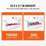 VEVOR Tambor de Lotería de Acrílico para Rifa Capacidad de 10000 Boletos o 300 Bolas Jaula de Juego de Bingo Transparente con 2 Llaves 565 x 1450 mm para Votación, Evento, Fiesta, Sala de Estar
