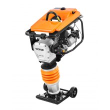 VEVOR Apisonadora Vibratoria 4 Resortes 6,5 HP con Motor de 196 cc para Suelo