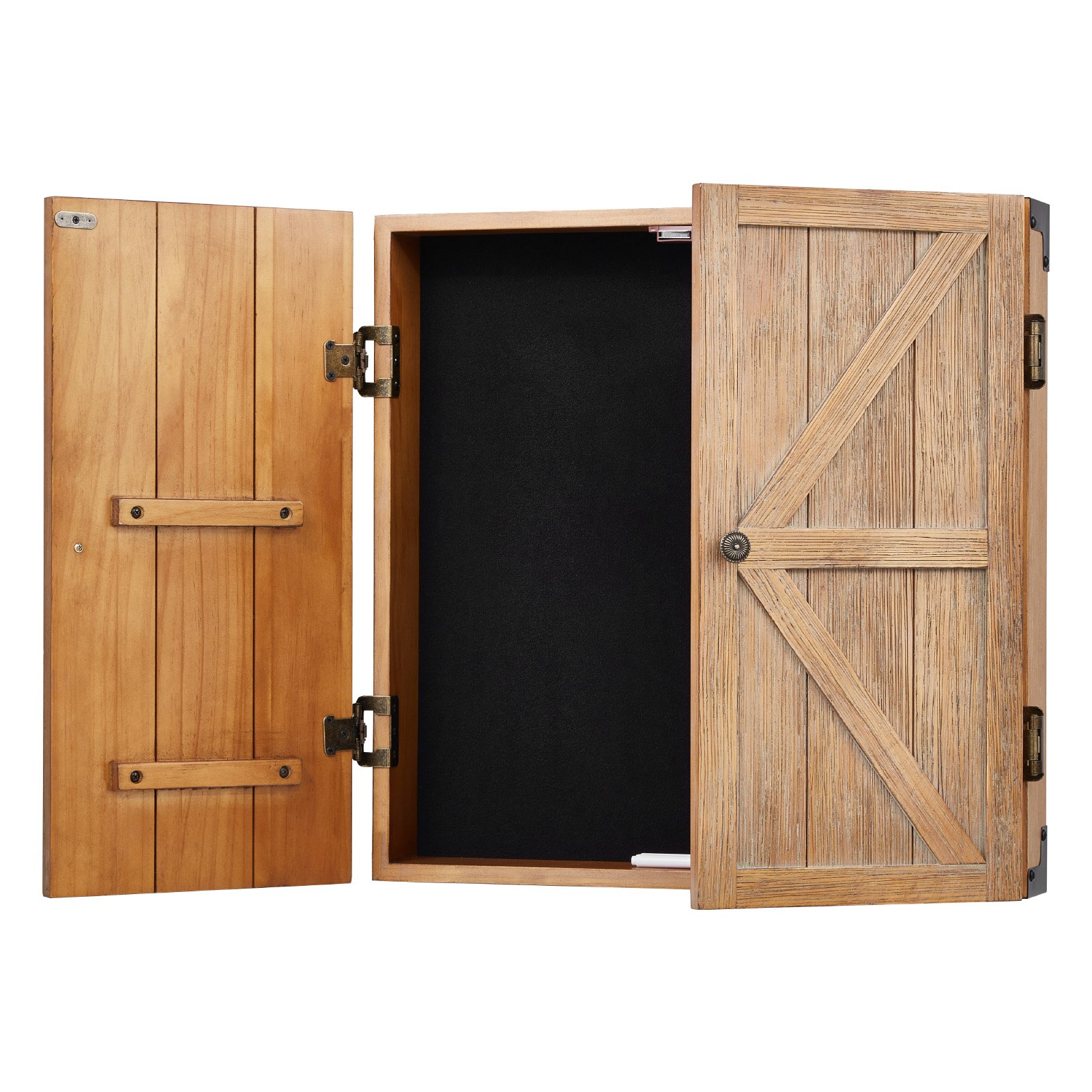 VEVOR Solid Wood Dartboard Cabinet Set, Official Size Concealable Cabinet with Cricket Accessories (Dartboard Not Included)