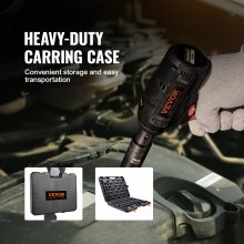 VEVOR Juego de Vasos de Impacto 1/2" Juego de Vasos de Impacto 58 piezas con Herramienta de Trinquete 6 Puntos Acero de Aleación CR-V HRC 42-48 con Estuche de Transporte para Reparación Automática