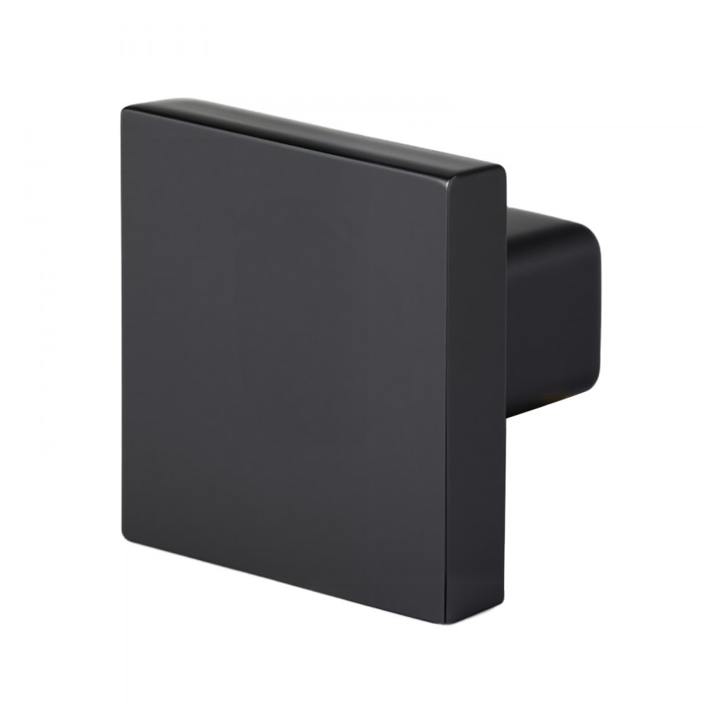 VEVOR Pomos para Armario, Compactos y Elegantes, Aleación de Zinc, Cuadrados, con Tornillos, para Cajones, Puertas, Cómodas, Armarios, Baño, Cocina y Dormitorio, Negro, 30 x 30 x 25 mm, 10 uds