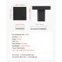 VEVOR Pomos para Armario, Compactos y Elegantes, Aleación de Zinc, Cuadrados, con Tornillos, para Cajones, Puertas, Cómodas, Armarios, Baño, Cocina y Dormitorio, Negro, 30 x 30 x 25 mm, 10 uds
