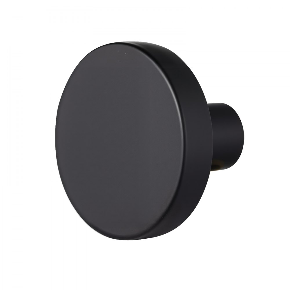 VEVOR Pomos Compactos para Gabinete, 10 Unidades, Aleación de Zinc Forjado, Forma de Hongo, Estilo Versátil, con Tornillos, Resistente al Desgaste y a la Deformación, Color Negro, Ø 32 x 23 mm