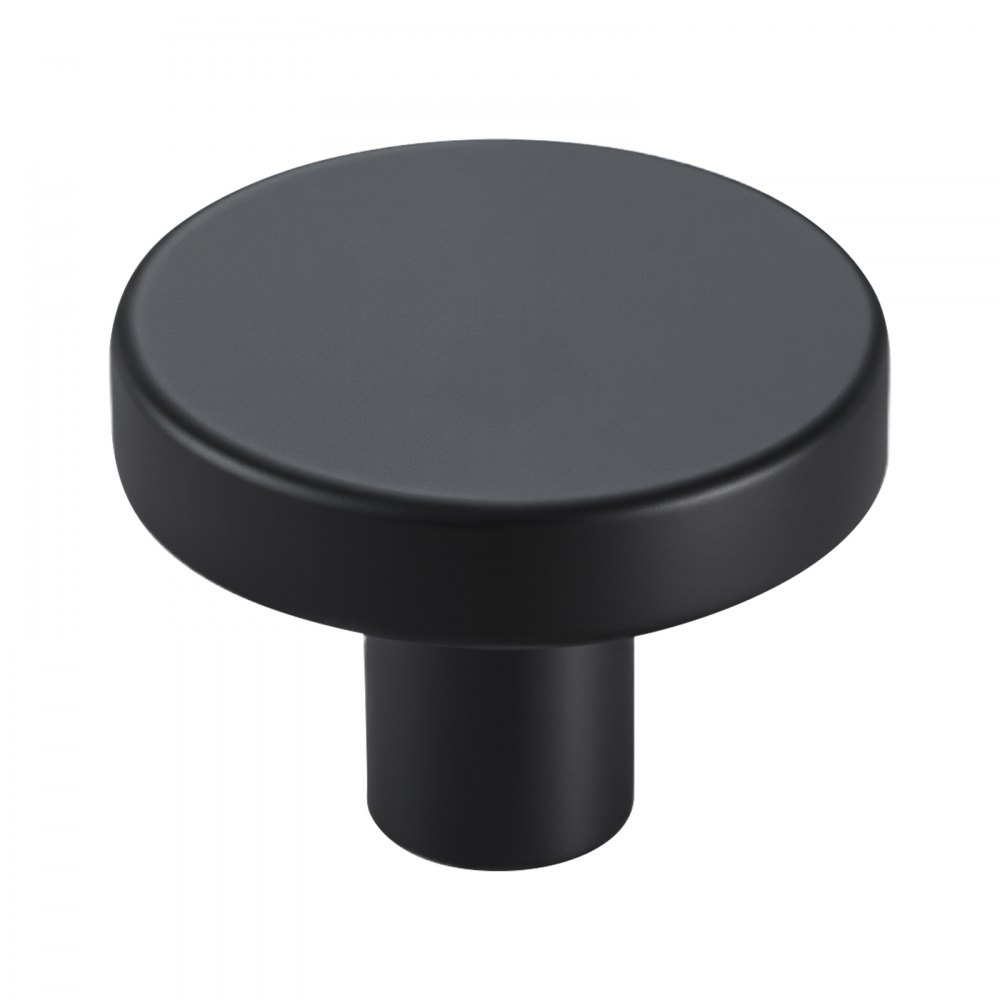 VEVOR Pomos Compactos para Gabinete, 10 Unidades, Aleación de Zinc Forjado, Forma de Hongo, Estilo Versátil, con Tornillos, Resistente al Desgaste y a la Deformación, Color Negro, Ø 32 x 23 mm