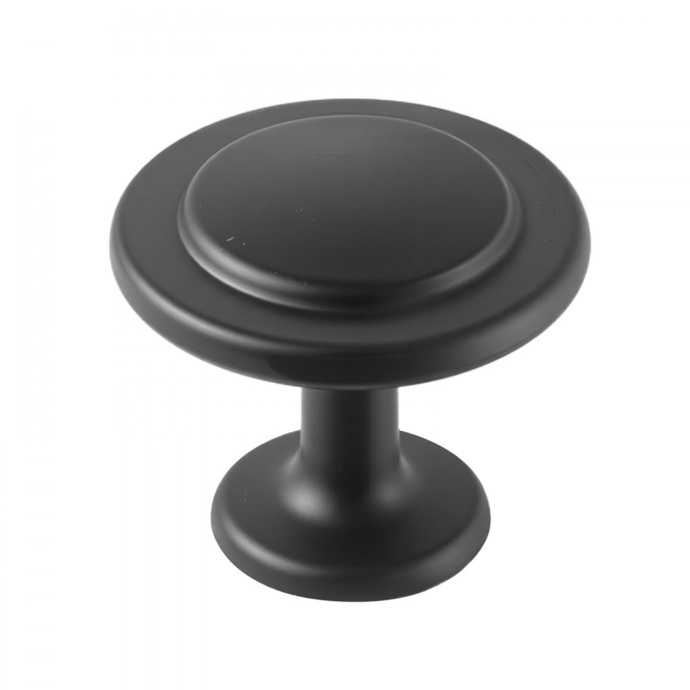 VEVOR Pomos para Armario, 30 uds, 3 cm, Aleación de Zinc, Forma de Hongo, con Tornillos, Resistente al Desgaste y a la Deformación, para Cómodas, Armarios y Alacenas, Color Negro, Ø 31 x 27 mm