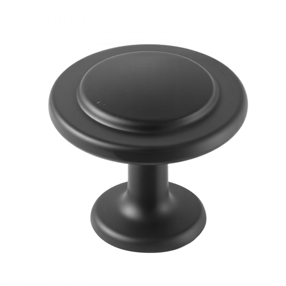 VEVOR Pomos para Armario, 30 uds, 3 cm, Aleación de Zinc, Forma de Hongo, con Tornillos, Resistente al Desgaste y a la Deformación, para Cómodas, Armarios y Alacenas, Color Negro, Ø 31 x 27 mm