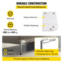 DIY Murphy Bed Springs Mecanismo Hardware Kit Vertical para Cama King Size