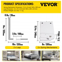 DIY Murphy Bed Springs Mecanismo Hardware Kit Vertical para Cama King Size