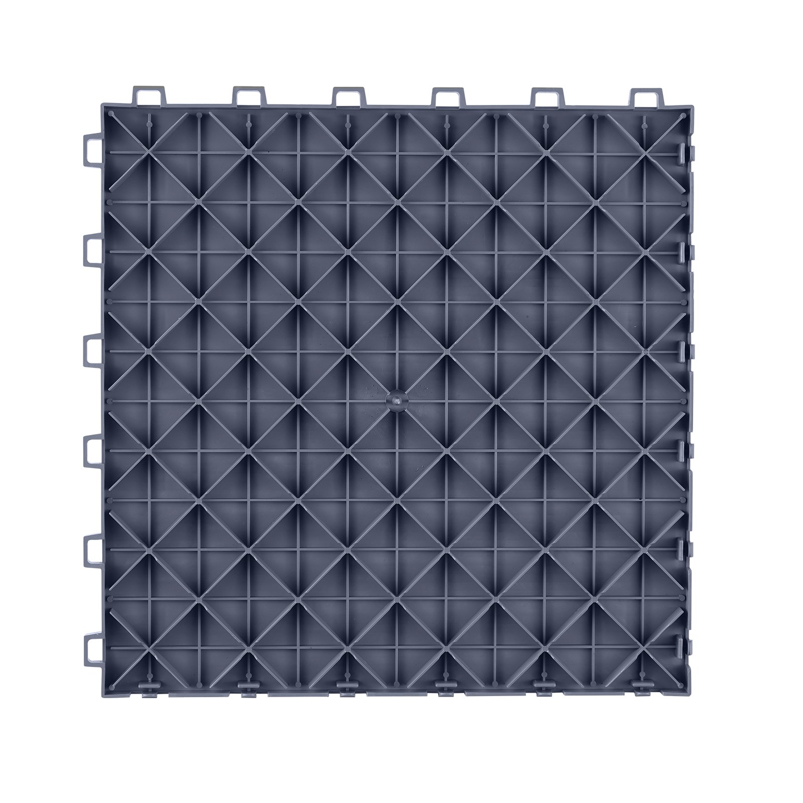 VEVOR Baldosas de Garaje Entrelazadas 25 Piezas Baldosas de PP para Suelo de Garaje 305 x 305 x 13,4 mm Textura Antideslizante de Doble Cara, para Garajes, Sótanos, Talleres de Reparación, Gris