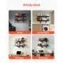 VEVOR Estantería de Pared de Acero Resistente 610x914 mm, Carga 254kg en Total 127kg por Estante, Distancia Ajustable, Juego de 2 Estanterías Flotantes con Ganchos para Garaje Cocina Lavandería Taller