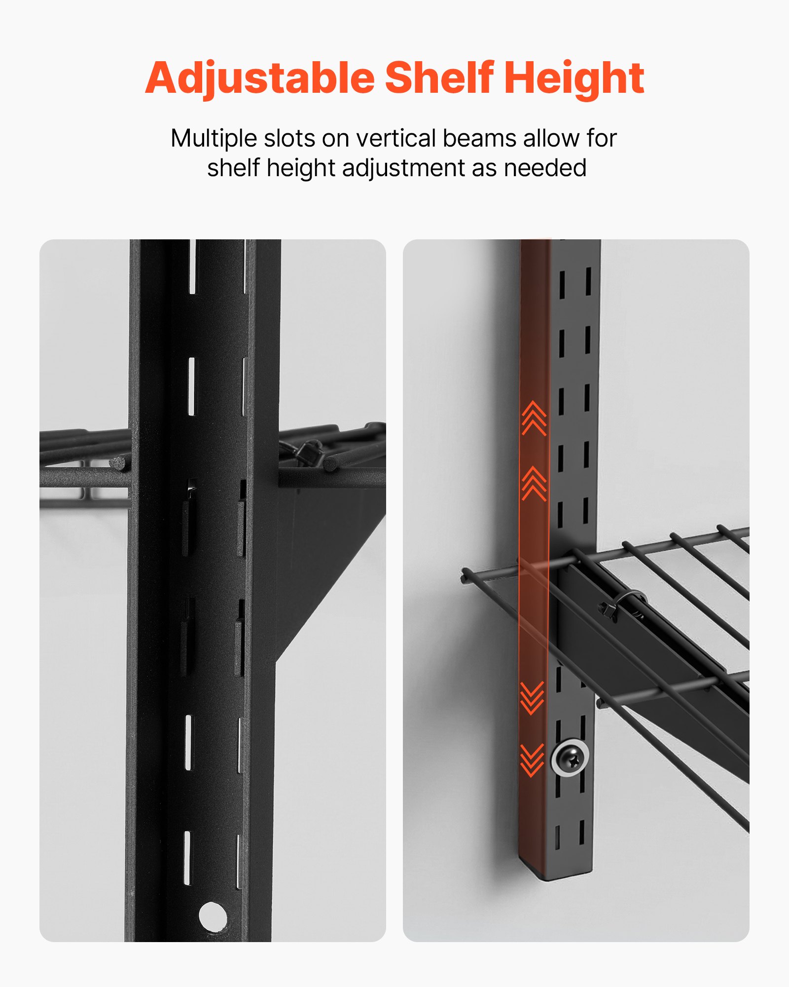 VEVOR Estantería de Pared de Acero Resistente 275 x 914 mm, Carga 68 kg por Estante, 204 kg en Total, Distancia Ajustable 40 cm, Juego de 3 Estanterías Flotantes para Lavandería Taller Cocina Garaje