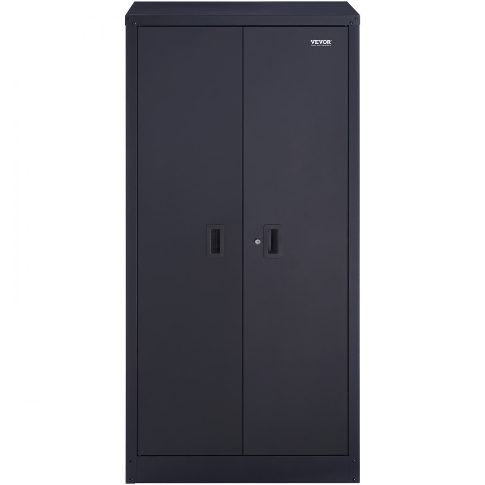 Gabinete de almacenamiento de metal VEVOR con 4 estantes ajustables y 200 libras con cerradura por estante